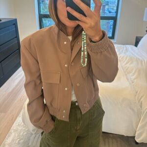 Zara Pinkish-Tan Button-Up Jacket